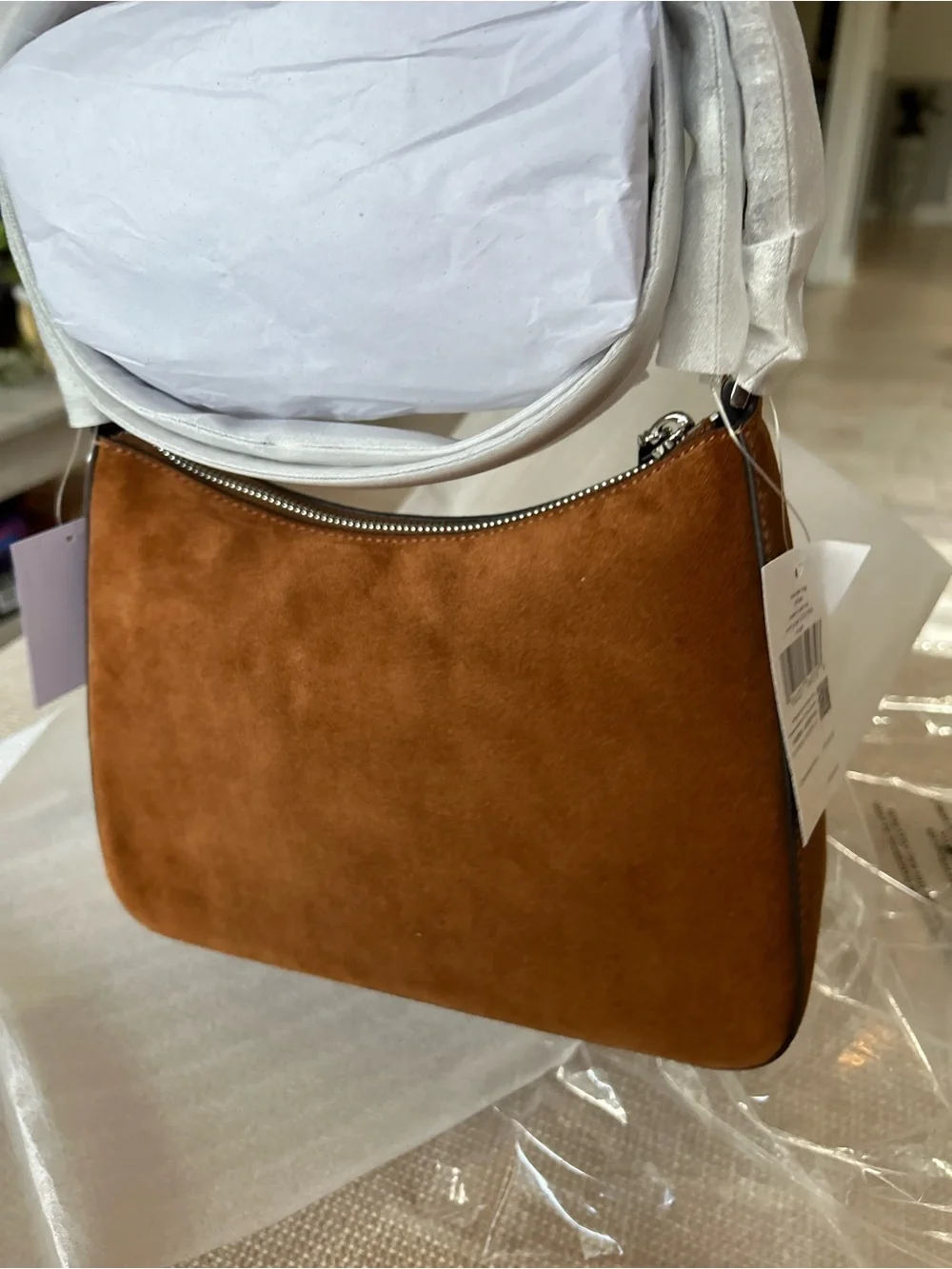 NWT KATE SPADE MARGOT suede shoulder bag.